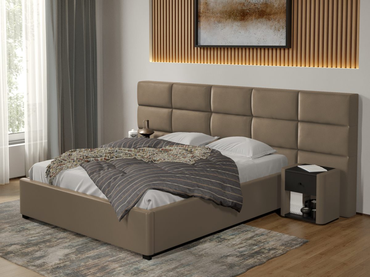 Pat tapitat Cico fix 287 x 114 C2 din piele/stofa