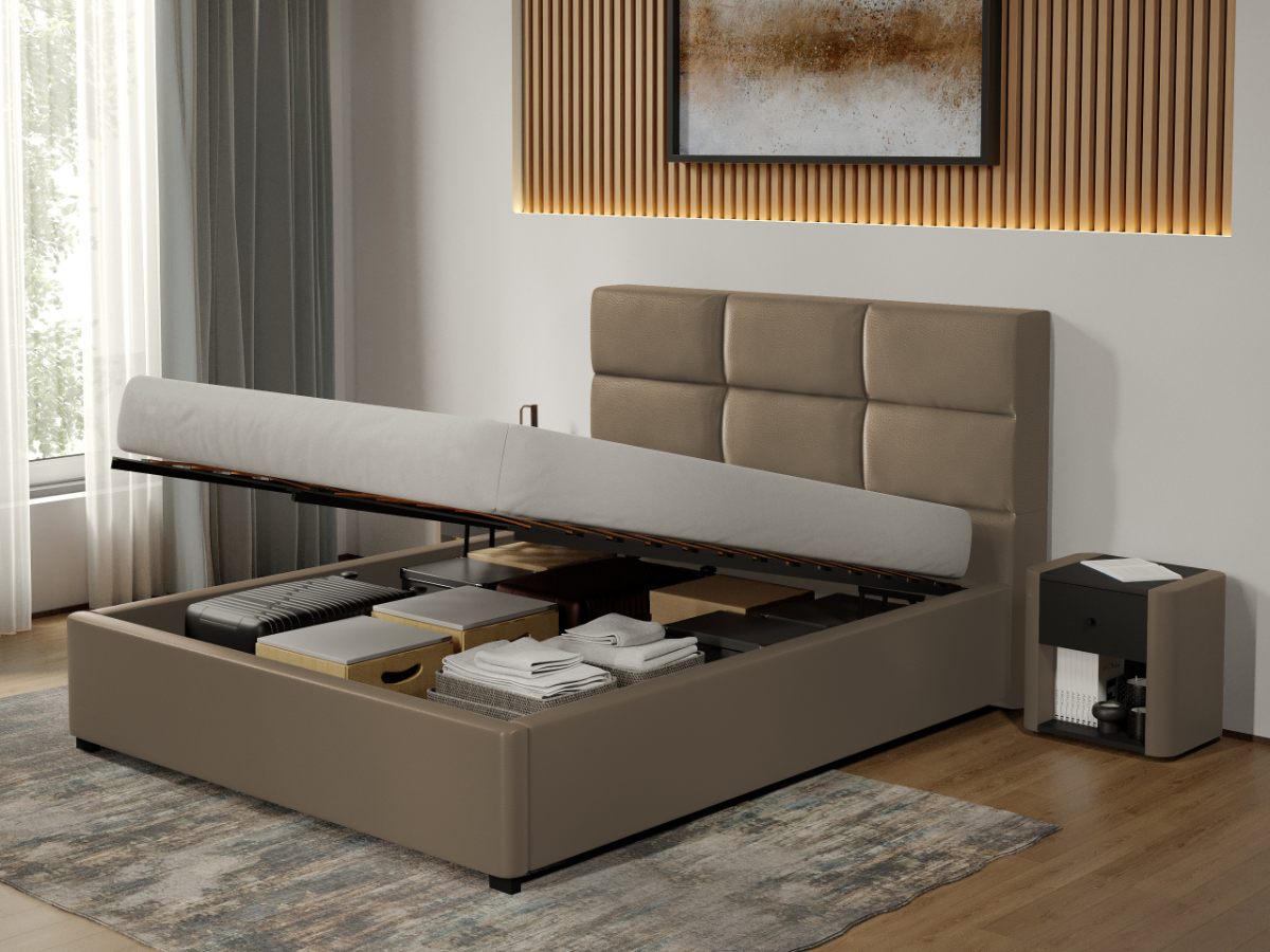 Pat tapitat Cico rabatabil 170 x 114 C1 din piele/stofa
