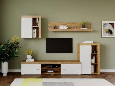 Mobila sufragerie - Living Milan C2 Stejar