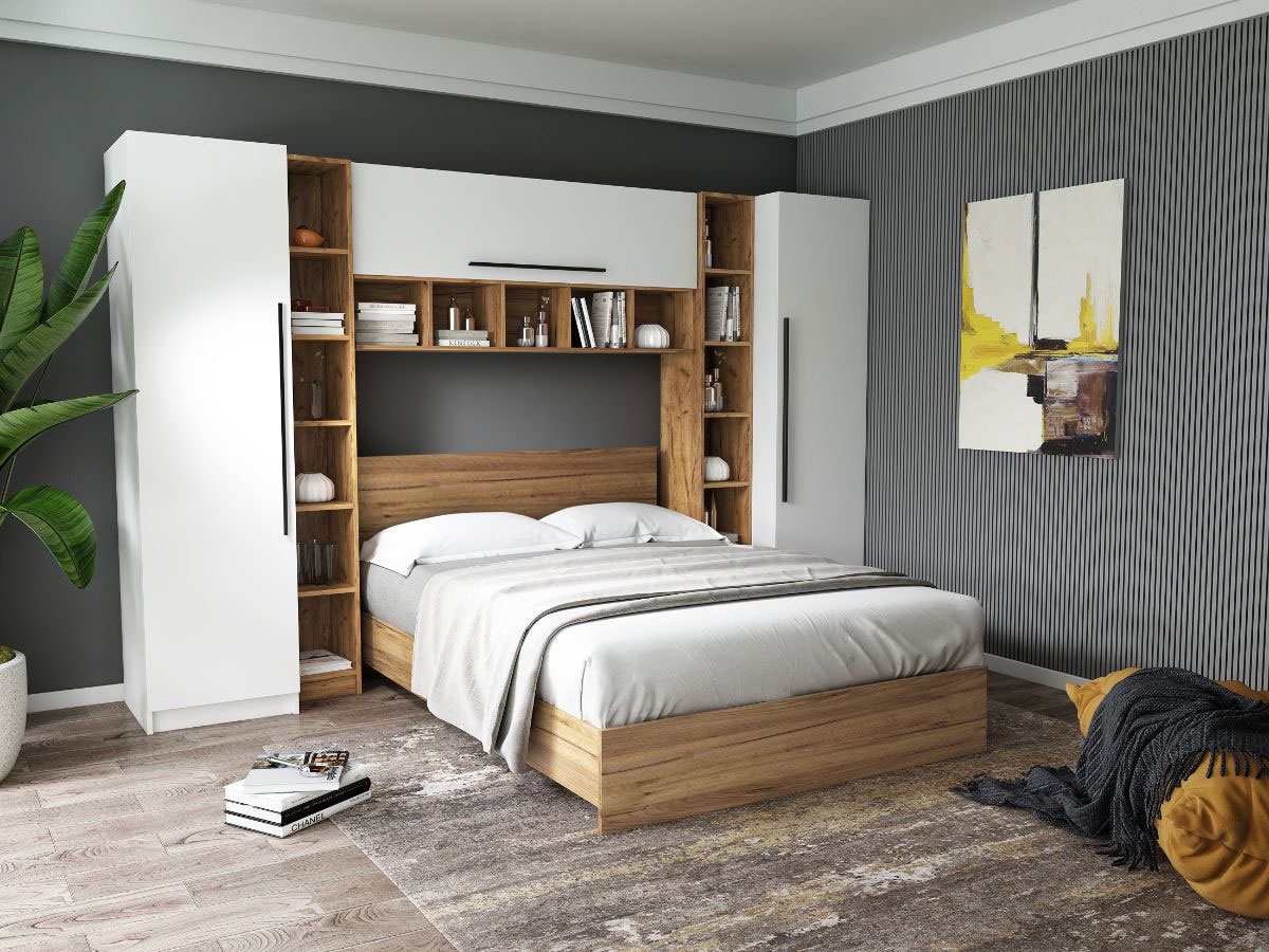 Set Dormitor Timea 3.12m cu pat incadrat Mobila Laguna imagine 2022 by aka-home.ro