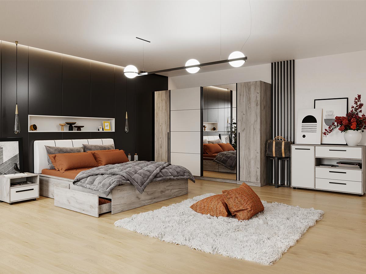 Set dormitor Porto 02 Mobila Laguna imagine 2022