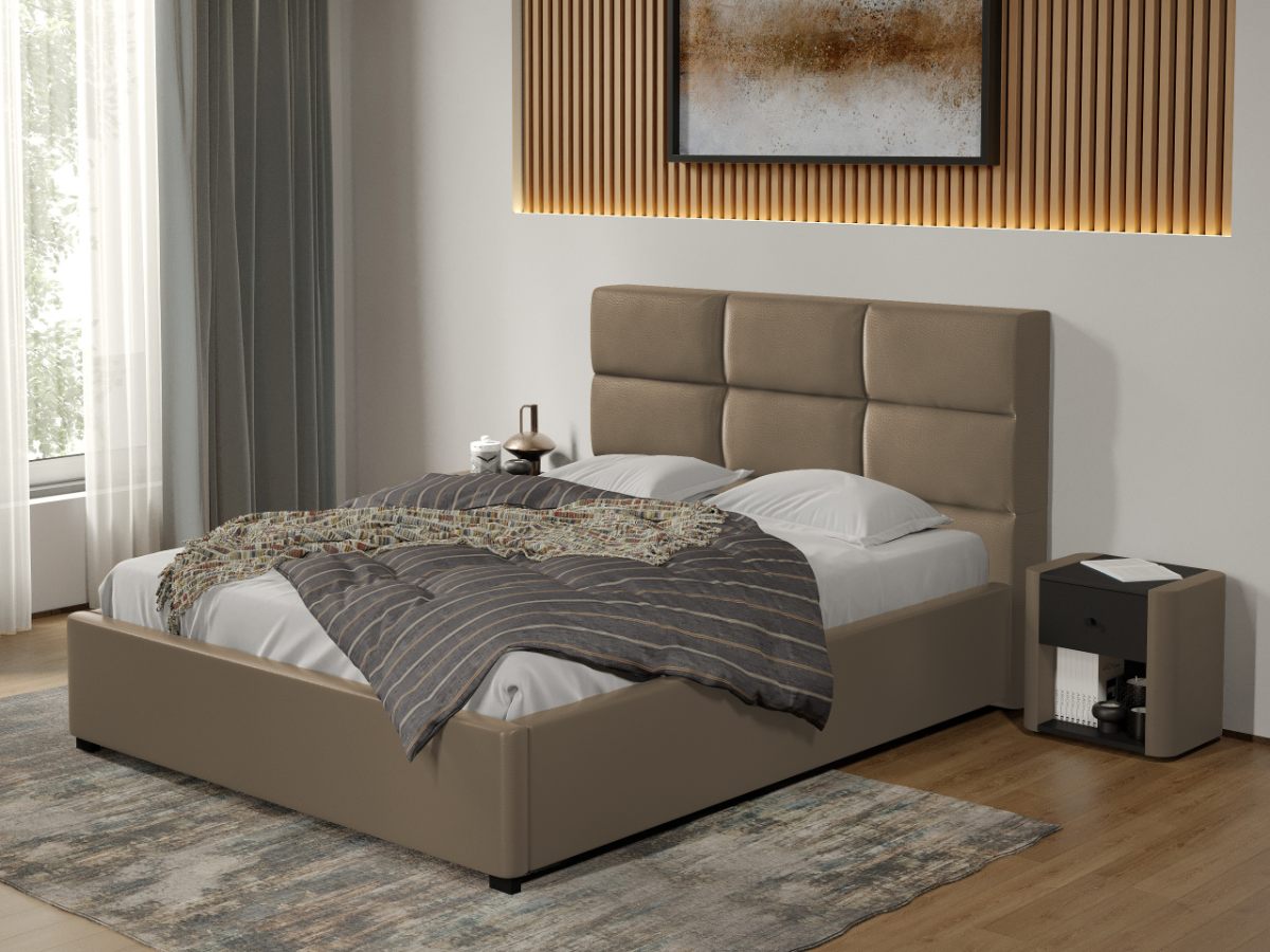 Pat tapitat Cico fix 170 x 114 C1 din piele/stofa