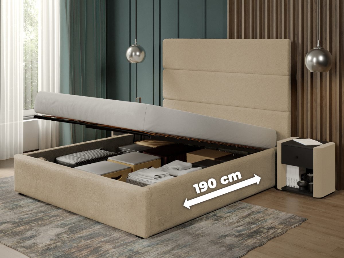 Pat tapitat Hera de 190 rabatabil 173 x 144 C2 cu blanita plusata