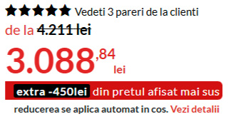Campanie reducere 450 lei