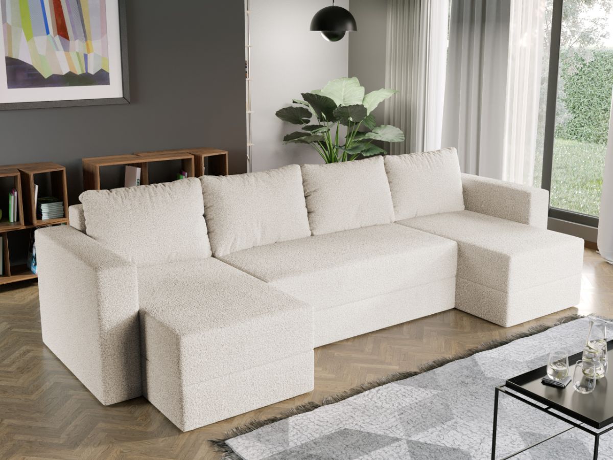 Coltar U Extensibil Alfa plusat aspect lana alba