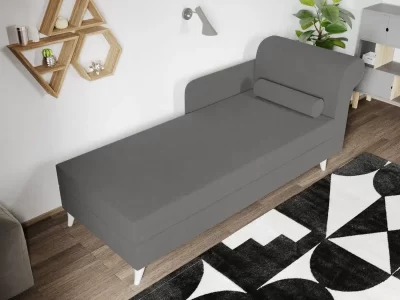 Lichidare Divan colt stanga tapitat Gri Deschis Round Fix