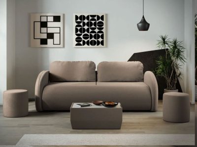 Canapea Ovelis 3 locuri extensibila cappuccino