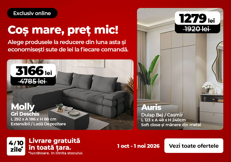 reduceri mobila canapele coltare dormitor octombrie oferte